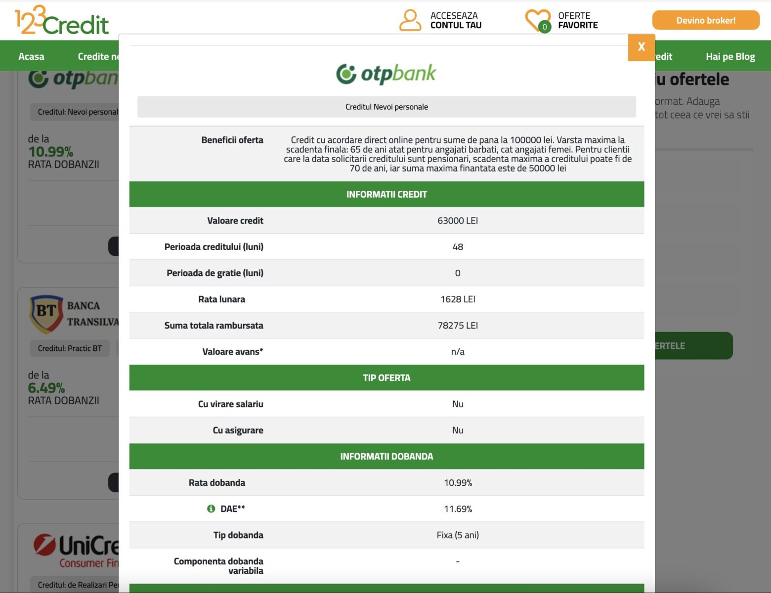 Comparator credite nevoi personale