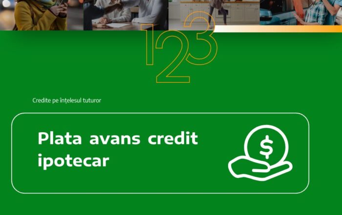 Plata avans credit ipotecar