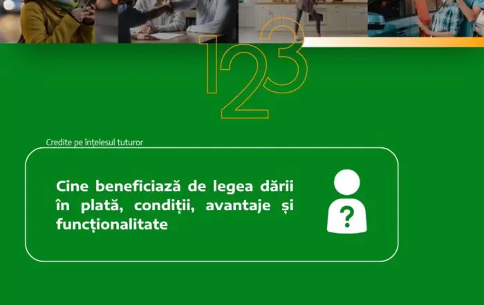 cine beneficiaza de legea darii in plata