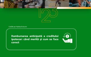 rambursarea anticipata a creditului ipotecar